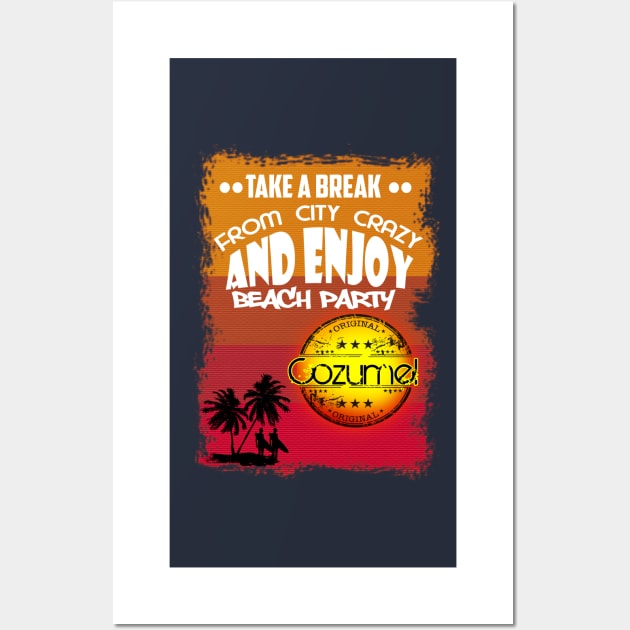 Beach Party Cozumel Wall Art by dejava